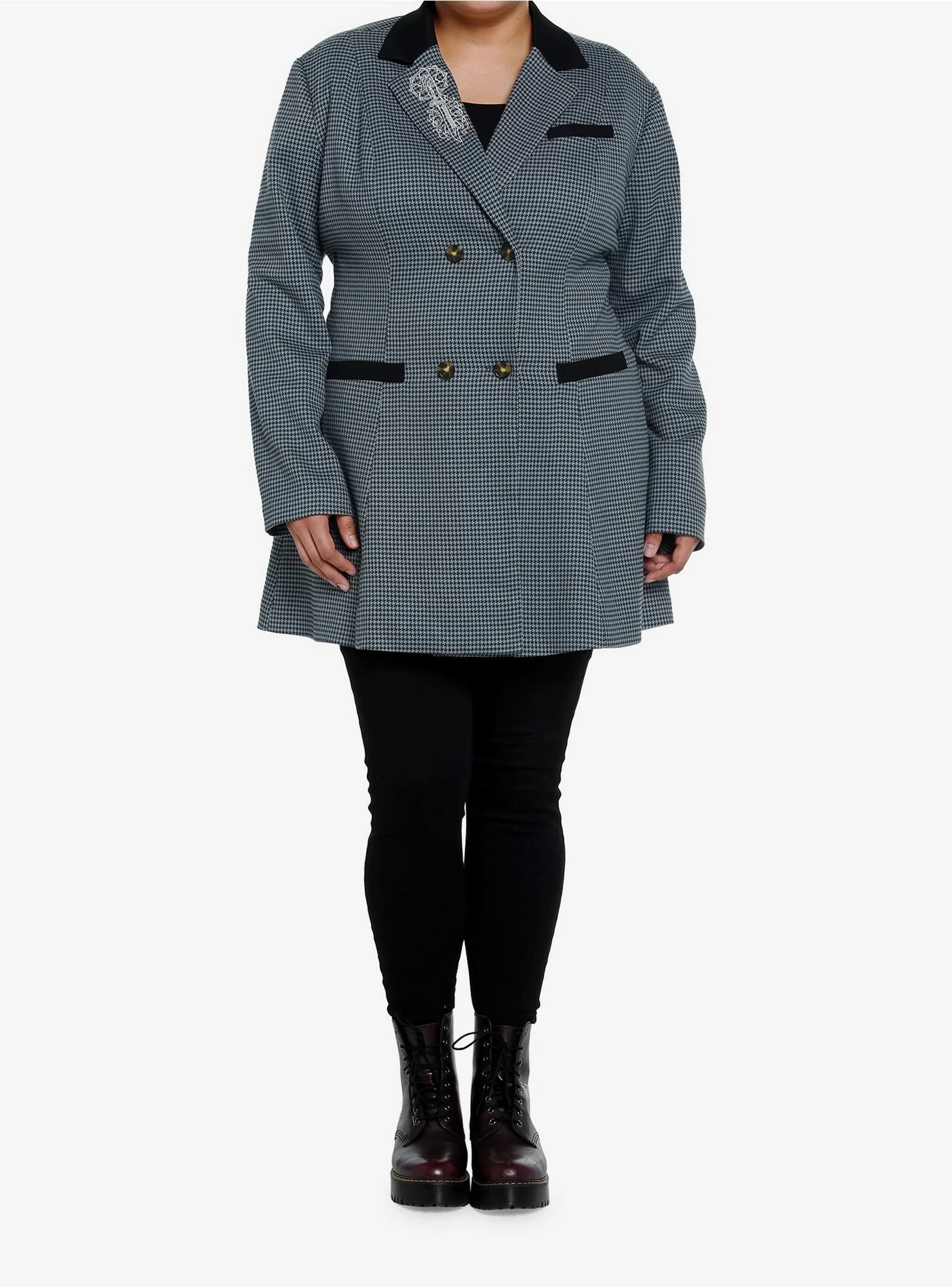 Her Universe Marvel Loki Sylvie Houndstooth Girls Coat Plus Size - Image 2