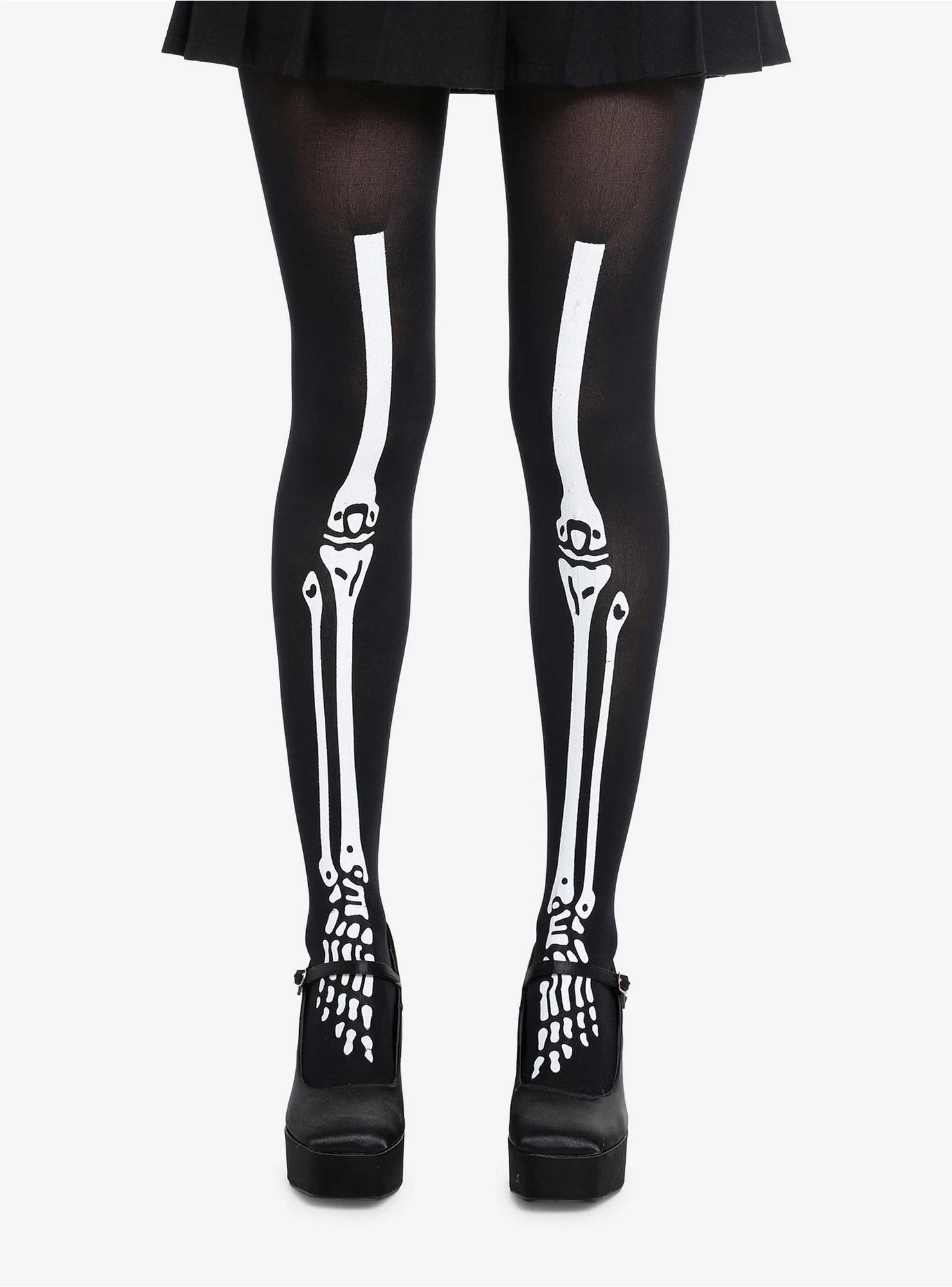 Skeleton Glow-In-The-Dark Tights