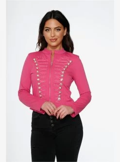 Hot Pink Military Jacket