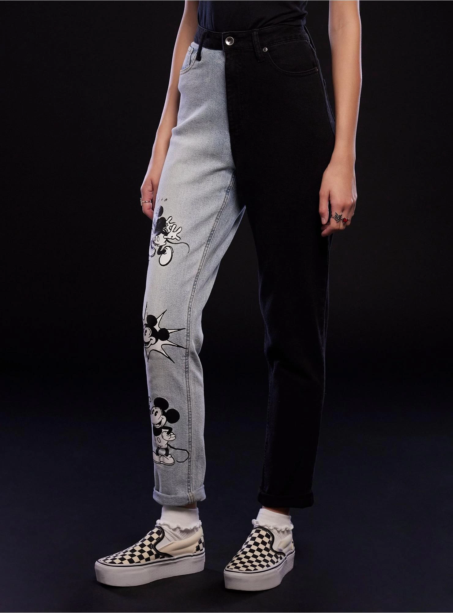 Disney Mickey Mouse Classic Split Mom Jeans - Image 4