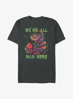Disney Alice In Wonderland Cheshire We're All Mad Here Extra Soft T-Shirt