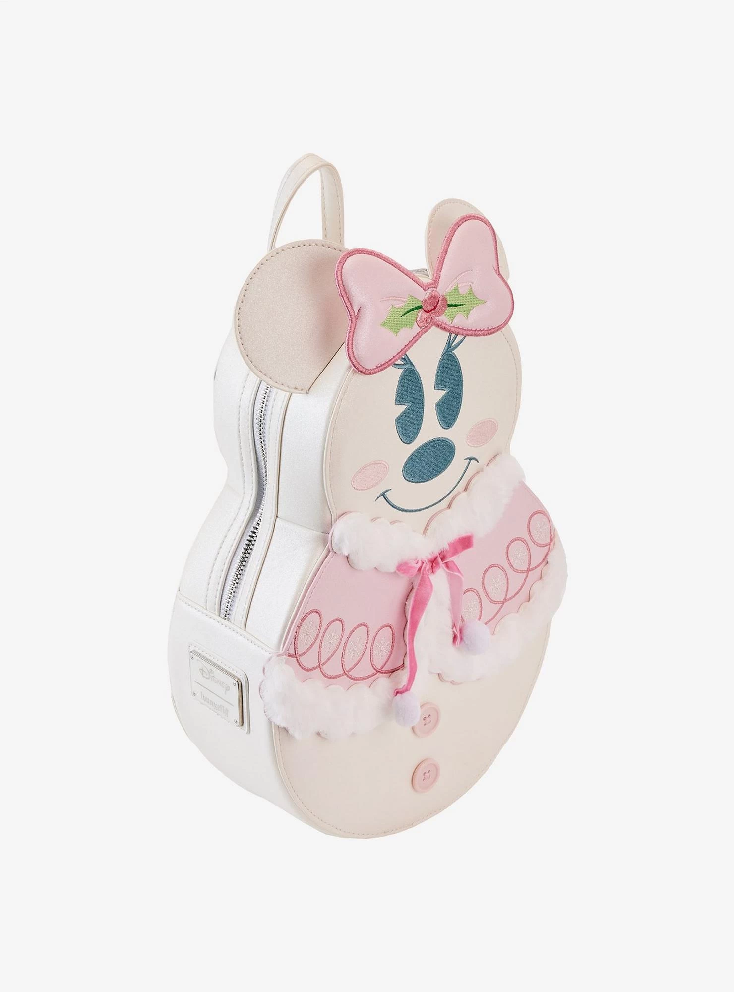 Loungefly Disney Minnie Mouse Pastel Figural Snowman Mini Backpack - Image 4