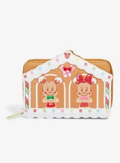 Loungefly Disney Mickey Mouse And Friends Gingerbread House Zipper Wallet