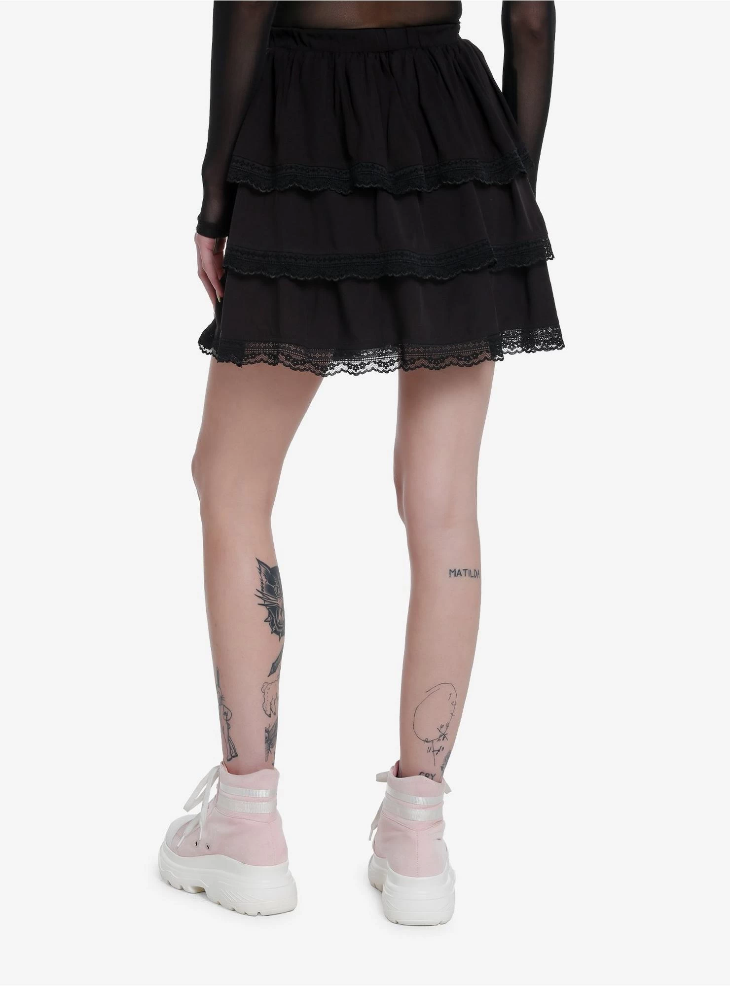 Sweet Society Black Lace Petticoat Skirt - Image 2