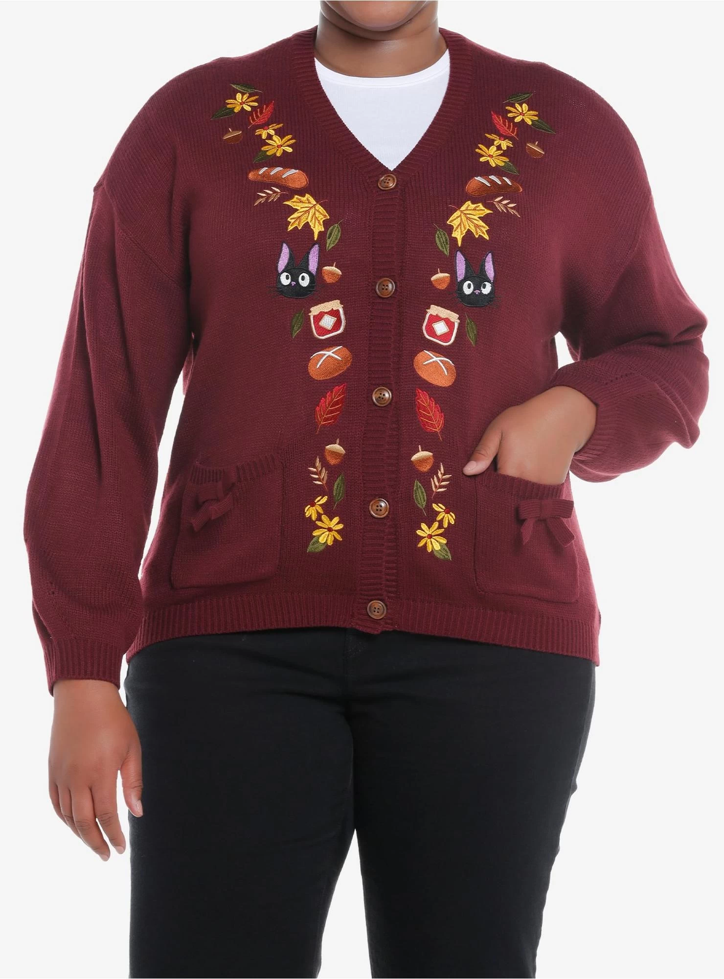 Her Universe Studio Ghibli Kiki's Delivery Service Jiji Autumn Girls Cardigan Plus Size