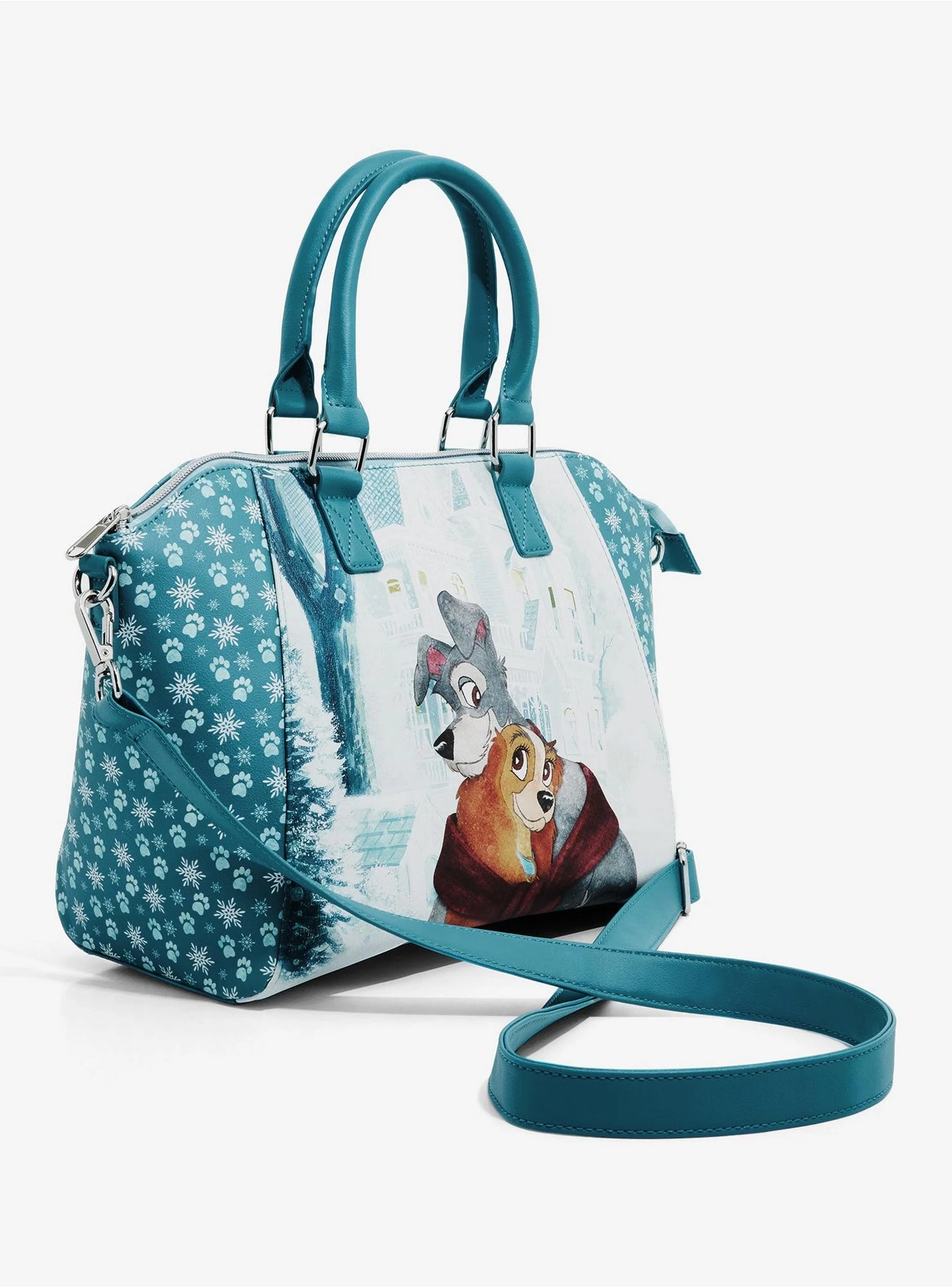 Loungefly Disney Lady And The Tramp Holiday Hug Satchel Bag - Image 2