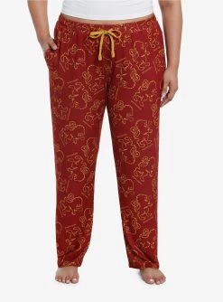 Harry Potter Gryffindor Mascot Girls Pajama Pants Plus Size
