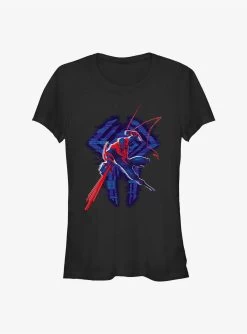 Marvel Spider-Man: Across The Spider-Verse Miguel O'Hara 2099 Poster Girls T-Shirt