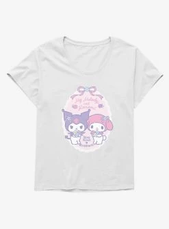 My Melody & Kuromi Pastel Flowers Stay Kind Girls T-Shirt Plus Size