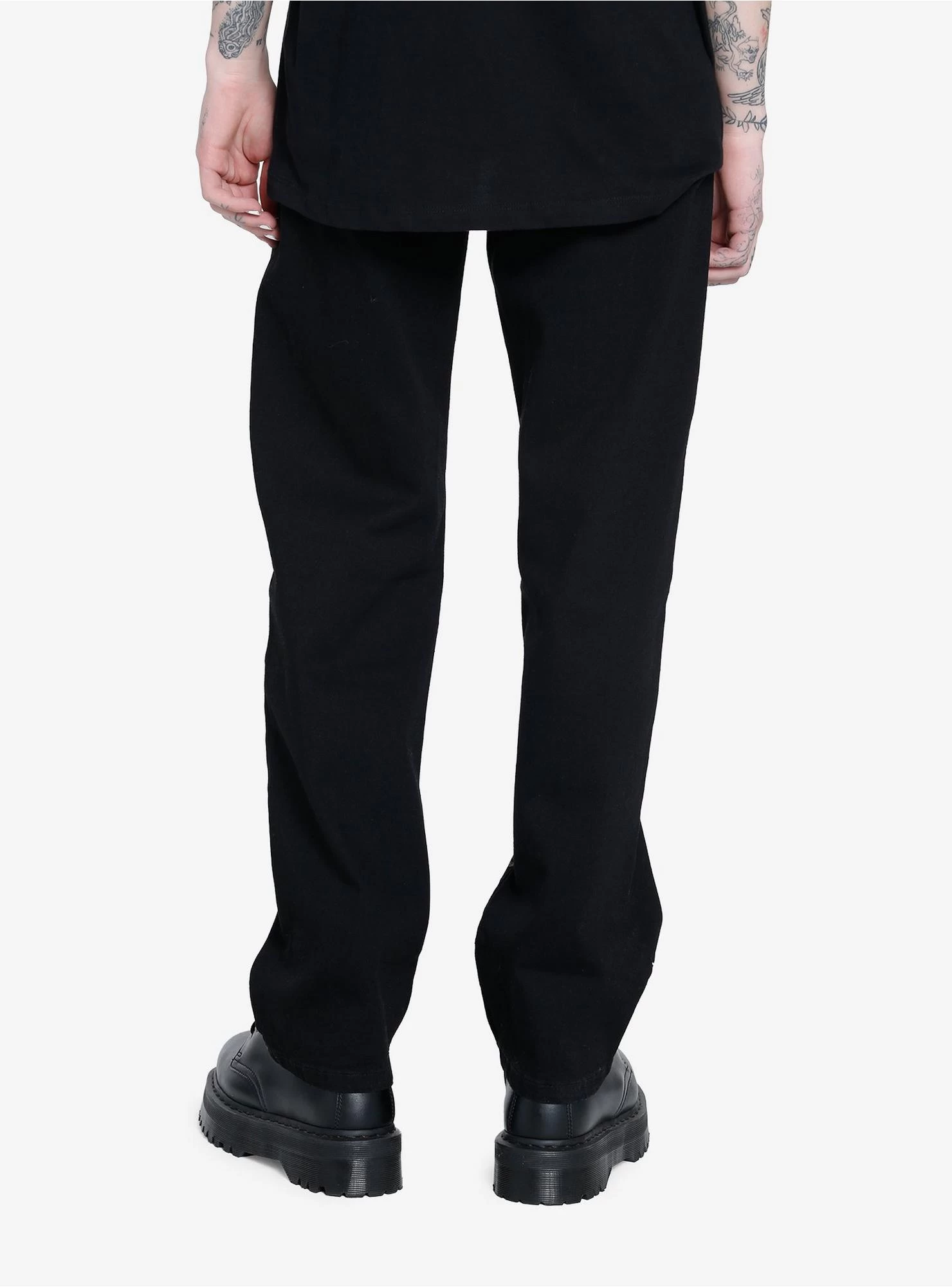 Black & Grey Barbed Wire Loose-Fit Jeans - Image 2