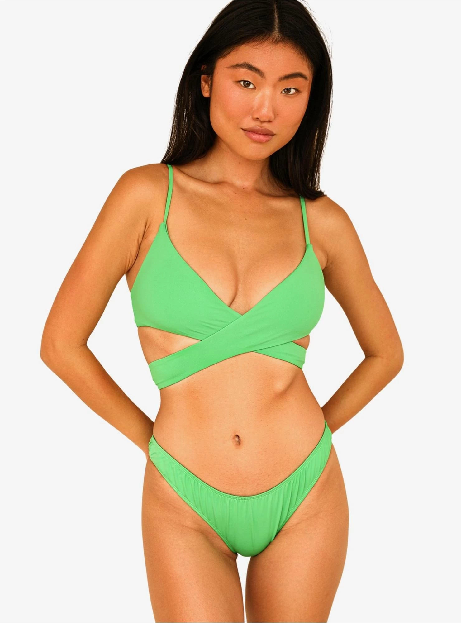 Dippin' Daisy's Ibiza Swim Top Paradise Palms Green - Image 2