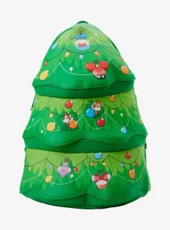 Loungefly Disney Chip 'N Dale Christmas Tree LED Lights Mini Backpack