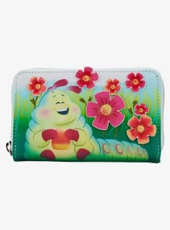 Loungefly Disney Pixar A Bug's Life Heimlich Floral Zipper Wallet