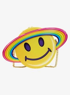 Loungefly Lisa Frank Rainbow Smile Planet Crossbody Bag