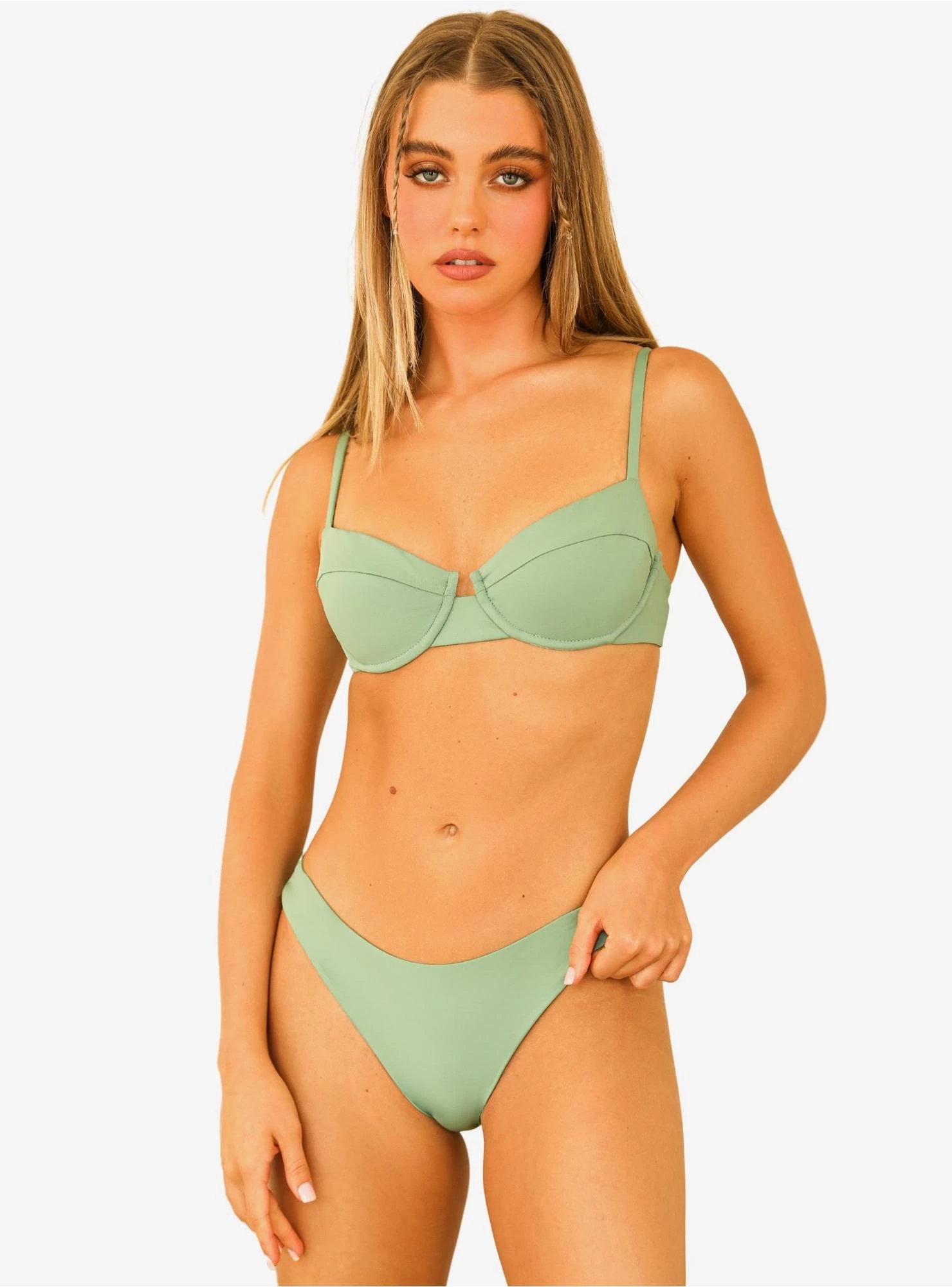 Dippin' Daisy's Gigi Swim Top Eucalyptus Green - Image 2