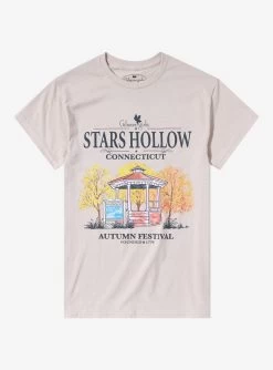 Gilmore Girls Stars Hollow Autumn Festival Boyfriend Fit Girls T-Shirt