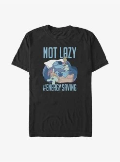 Disney Lilo & Stitch Not Lazy Energy Saving Big & Tall T-Shirt
