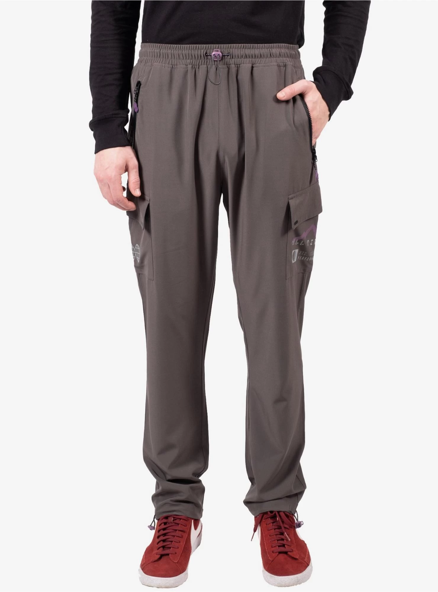 Four Way Stretch Nylon Pant Charcoal Grey - Image 3