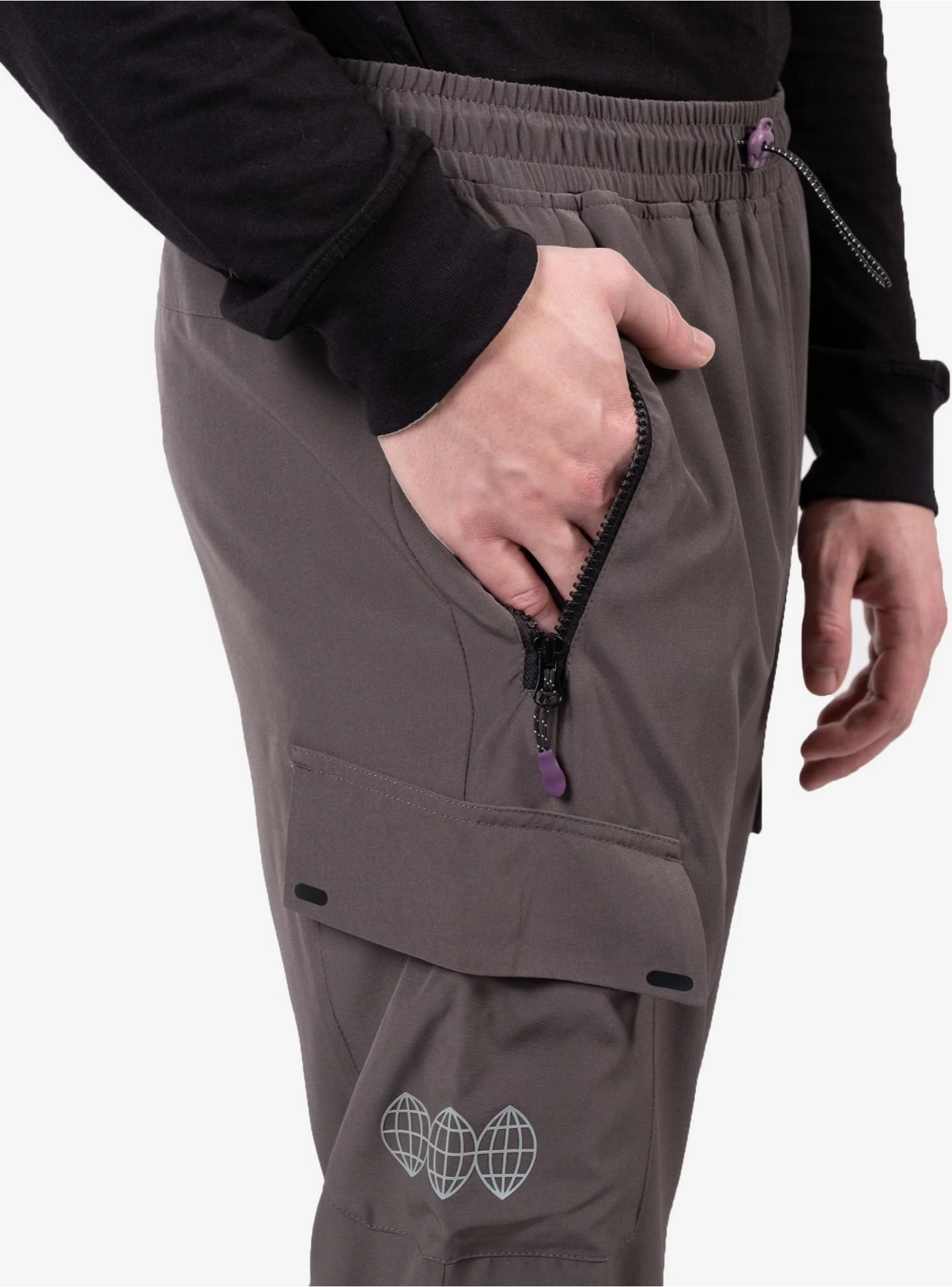 Four Way Stretch Nylon Pant Charcoal Grey - Image 6